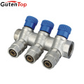 LB Guten top Brass 3 way Underfloor Heating Manifold 3/4" Water Knockout Drum